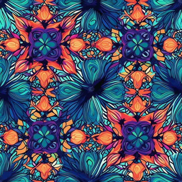 A colorful pattern with a lot of different colors generative ai