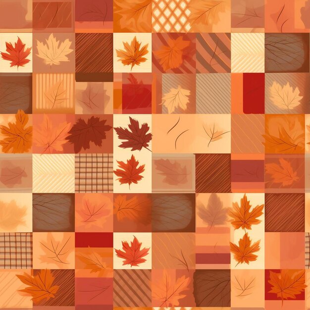 A colorful pattern with maple leaves and a place for the text " fall ".