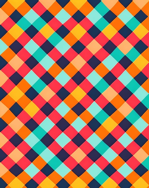 Photo a colorful pattern with squares and the word