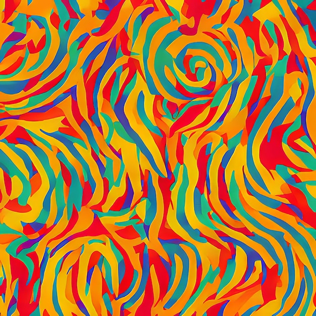 A colorful pattern with swirls and the word art on it