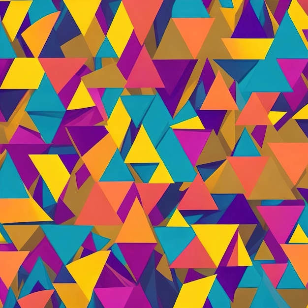 A colorful pattern with triangles that are all over the top