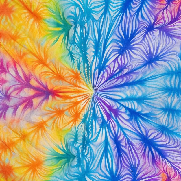 A colorful pattern with the word hippie on it
