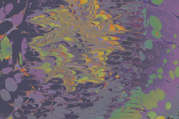 A colorful pattern with the word oil on it