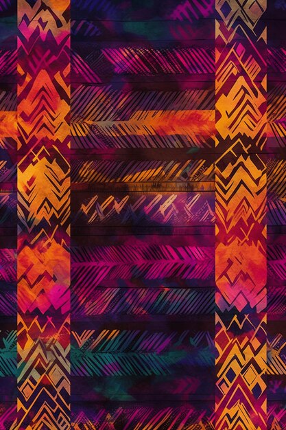 A colorful pattern with a zigzag pattern.