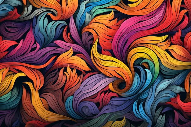 Premium Ai Image A Colorful Pattern Premium Ai Image A Colorful Pattern