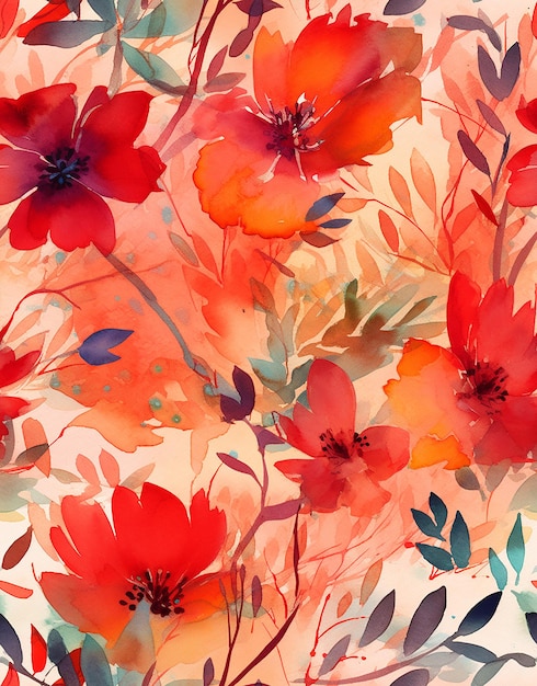 Colorful Patterned Floral Background