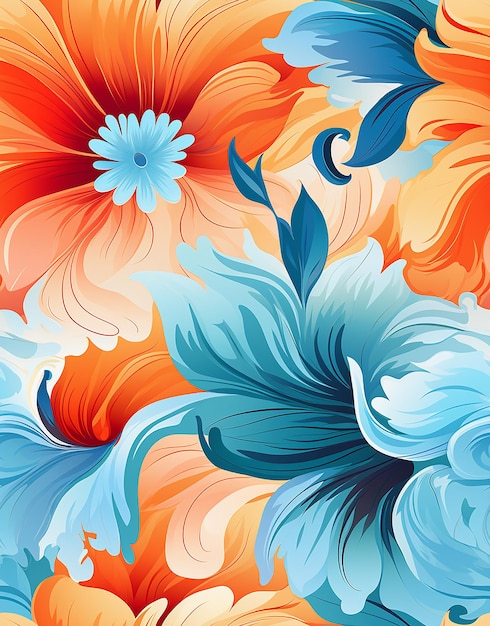 Colorful Patterned Floral Background