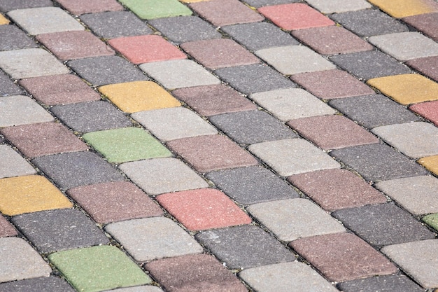 Colorful paving slabs