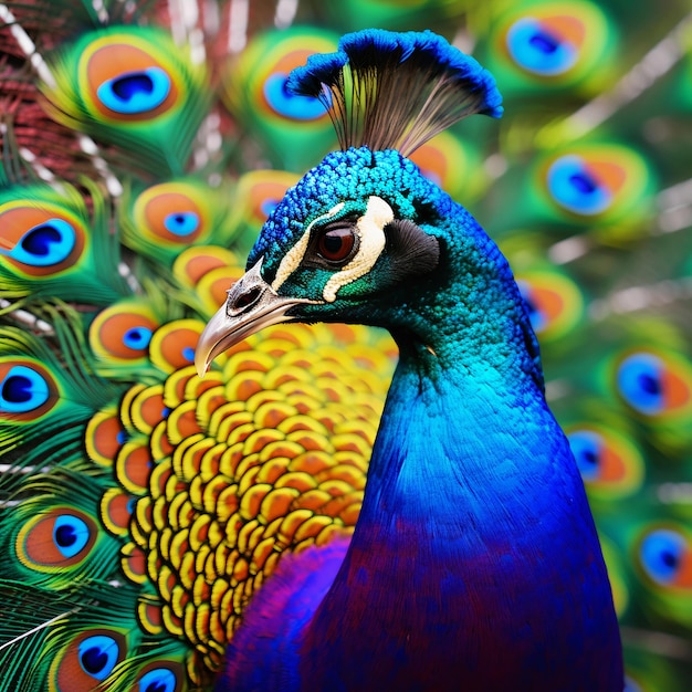 colorful peacock