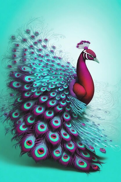 The colorful peacock