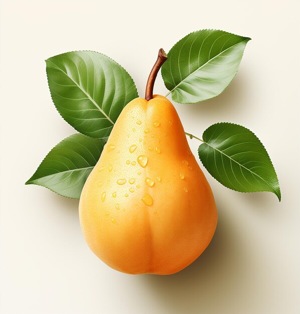 colorful pear on a white background in the style