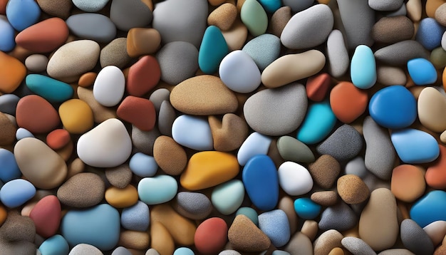 colorful pebbles background 3d rendering computer digital image