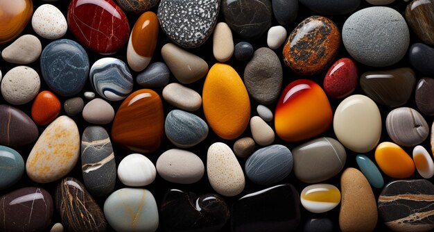 Colorful pebbles background multicolored pebbles background