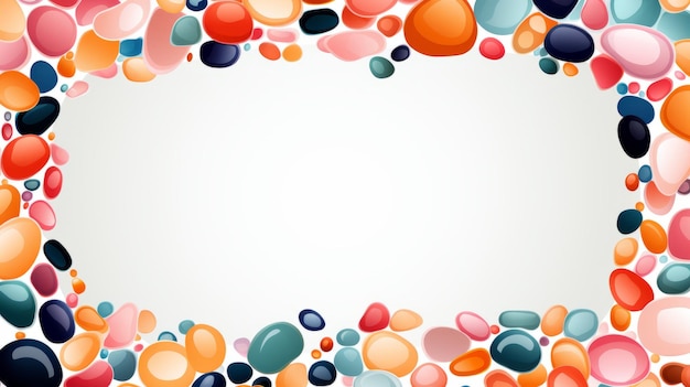 Photo colorful pebbles background with space for text