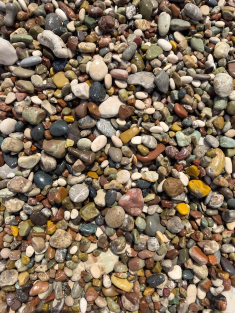 Colorful pebbles on the beach