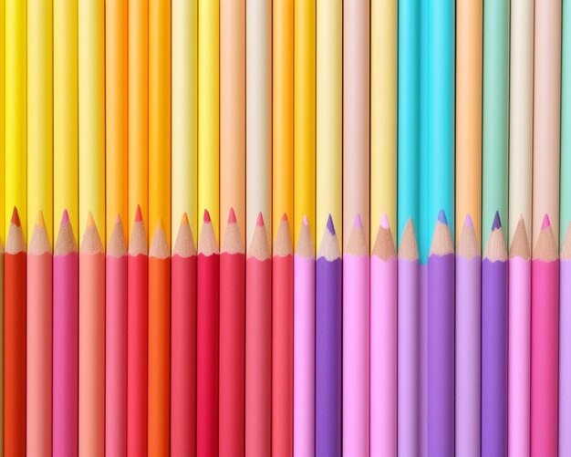 A colorful pencils on blue background