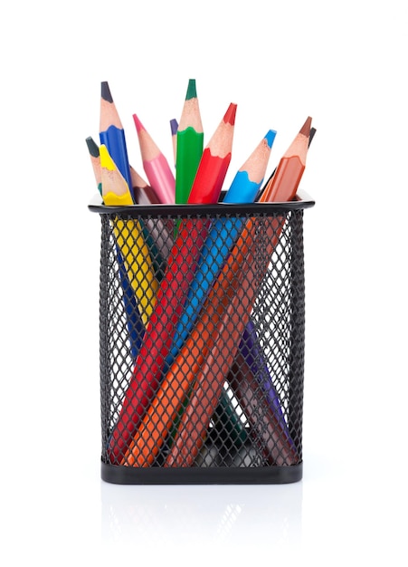 Красочные карандаши в держателе