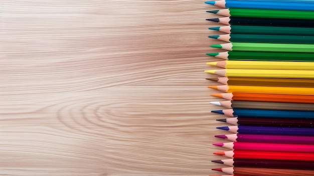 Colorful pencils Illustration AI GenerativexA