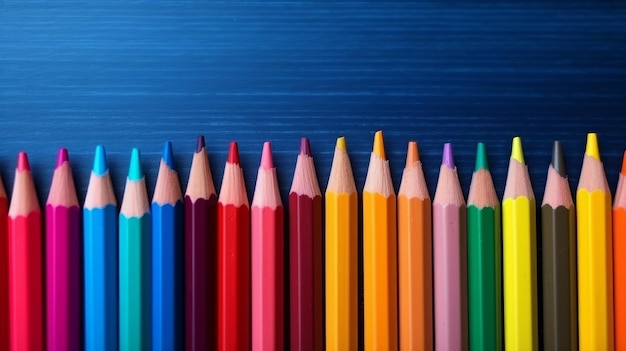 Colorful pencils Illustration AI GenerativexA