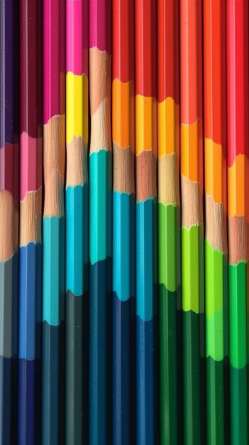 Photo colorful pencils without brand