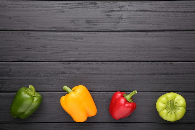 Colorful pepper on a black background