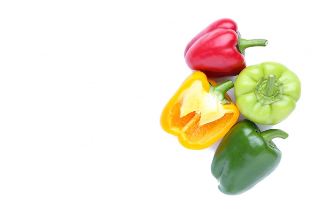 Colorful pepper isolated on a white background