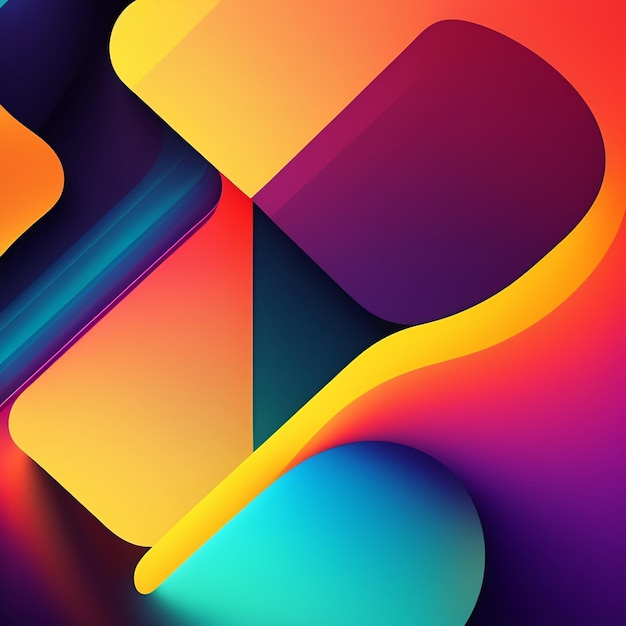 Colorful phone wallpaper with a gradient background and a black and yellow background.