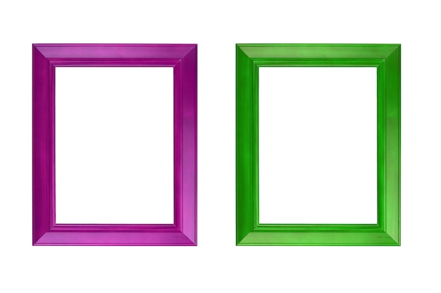 Photo colorful photo frame isolated on the background