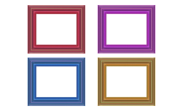 Colorful photo frame isolated on the background