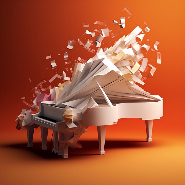 Colorful piano mashup art