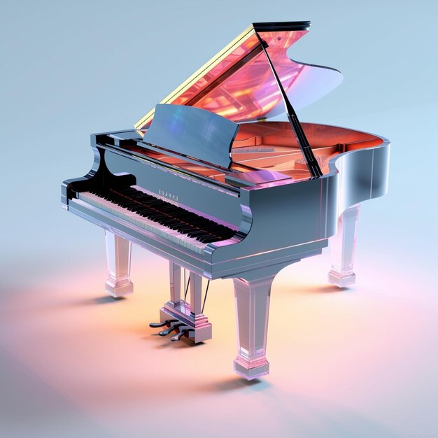 Colorful piano mashup art