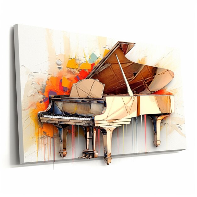 Colorful piano mashup art