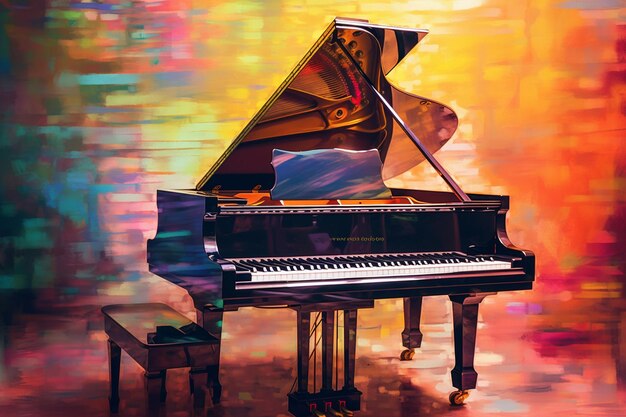 Colorful piano mashup art