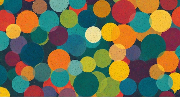 a colorful picture of circles with a colorful background