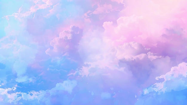 雲と空のカラフルな絵