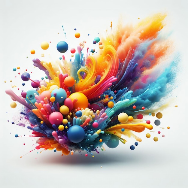 a colorful picture of a colorful splash of paint with different colors