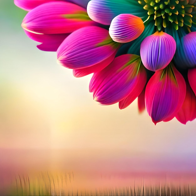 A colorful picture of a flower with the word love on it