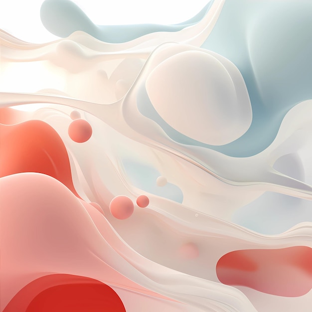 A colorful picture of a red and blue colored liquid