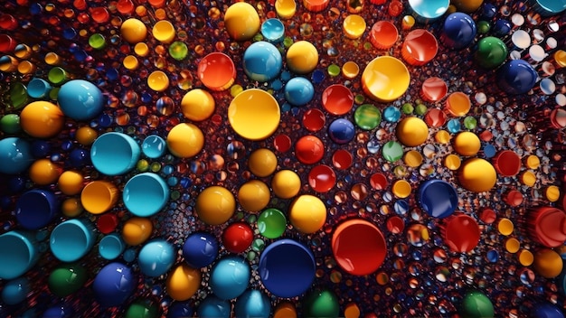 A colorful picture of water droplets