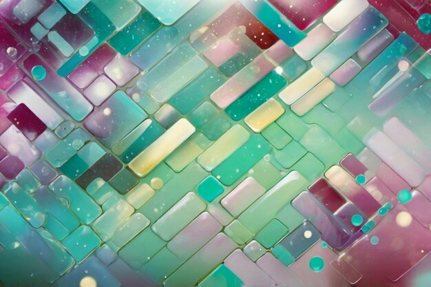 Photo a colorful piece of glass is displayed with a colorful background