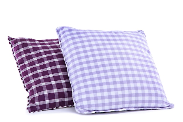 Colorful pillows isolated on white