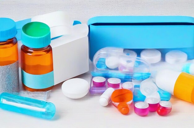 colorful pills medicine antibiotics tablets medicine