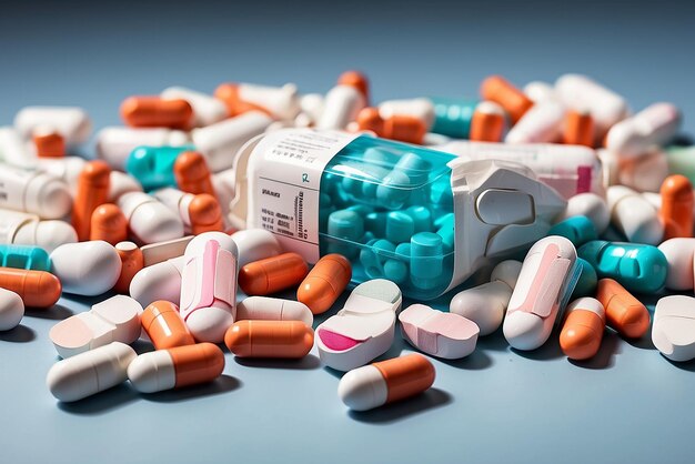 colorful pills medicine antibiotics tablets medicine