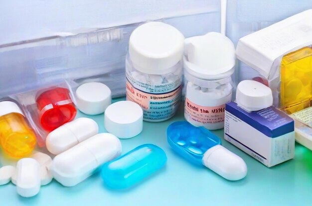 colorful pills medicine antibiotics tablets medicine