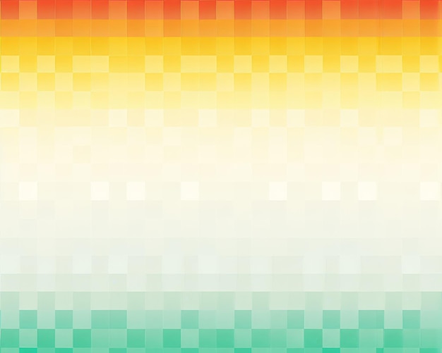 A colorful pixelated background with an orange yellow and green color scheme