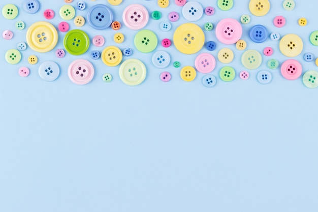 Colorful plastic buttons