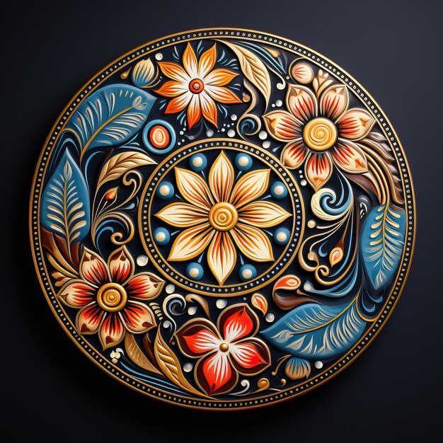 a colorful plate with flowers and the word " flowers " on it.