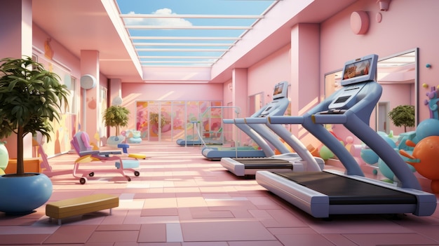 A Colorful and Playful Gym