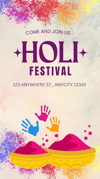 colorful playful happy holi festival mobile video 1