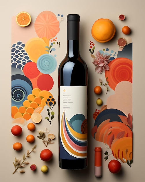 Colorful Playful Wine Label Packaging With a Vibrant and Energetic Co creative concept ideas design